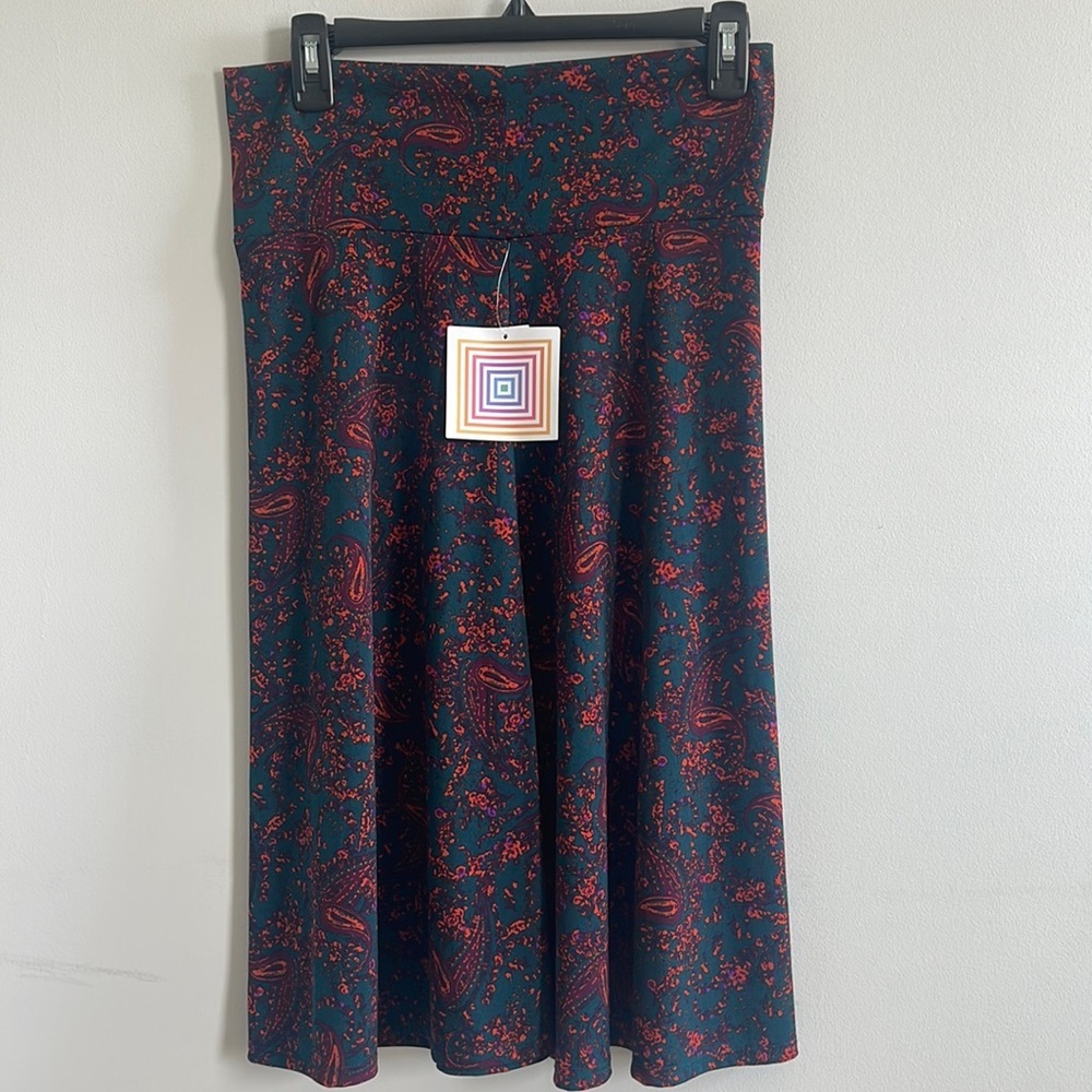 LulaRoe Azure Paisley Midi Skirt NEW